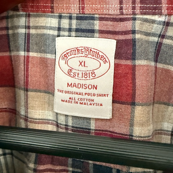 Brooks Brothers Men’s Plaid Madison Button Down XL 100% Cotton - Picture 2 of 10
